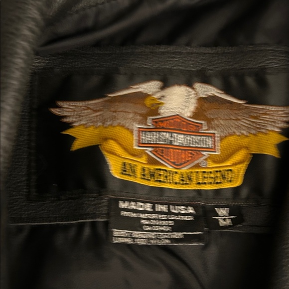 Harley-Davidson Black Leather Biker Jacket medium - Picture 2 of 7